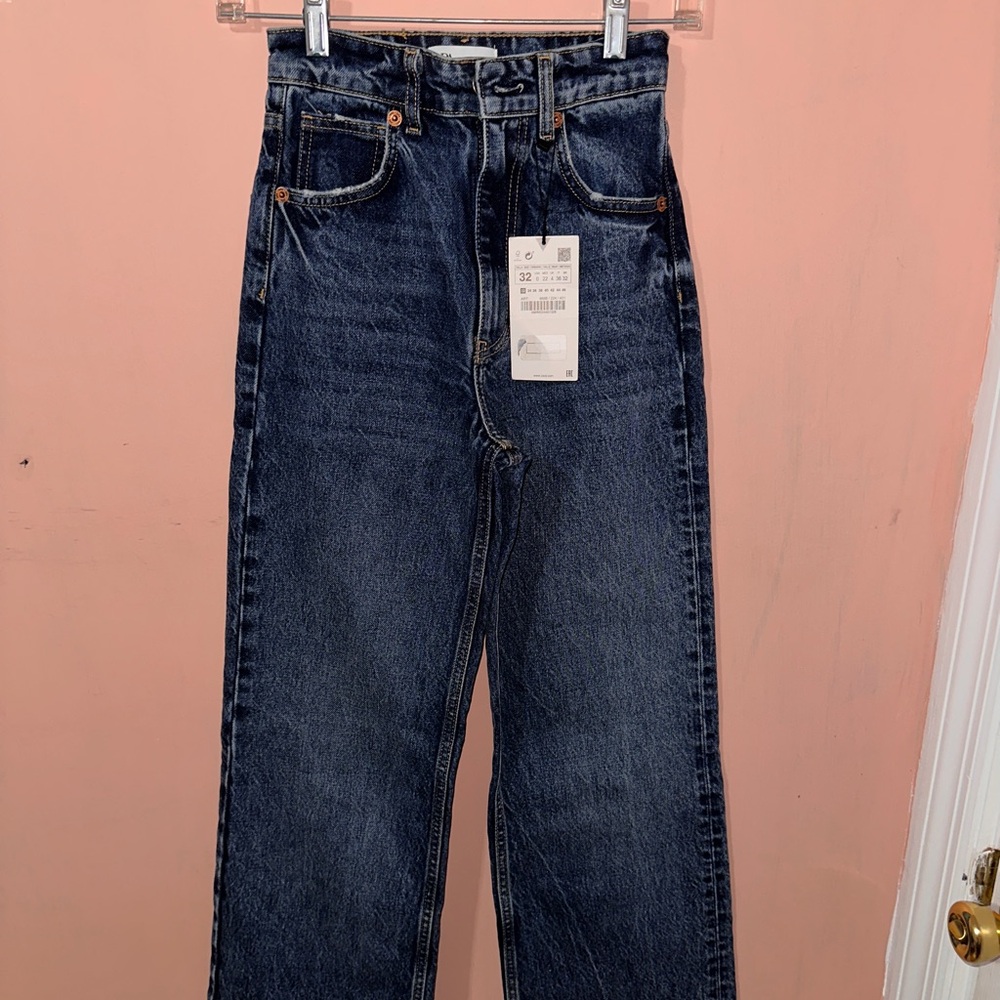 Blue flare Zara Jeans, long waist
